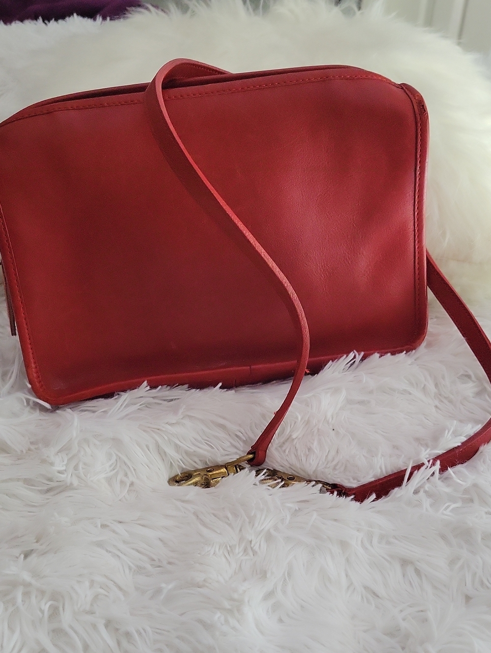 Coach Red Leather Interior with Embossed Logo - Picture 4 of 5